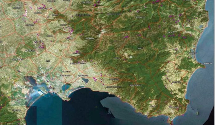 Primo prototipo del geodatabase con inseriti tutti i siti estrattivi (attivi e cessati) di minerali solidi presenti nella provincia di Cagliari