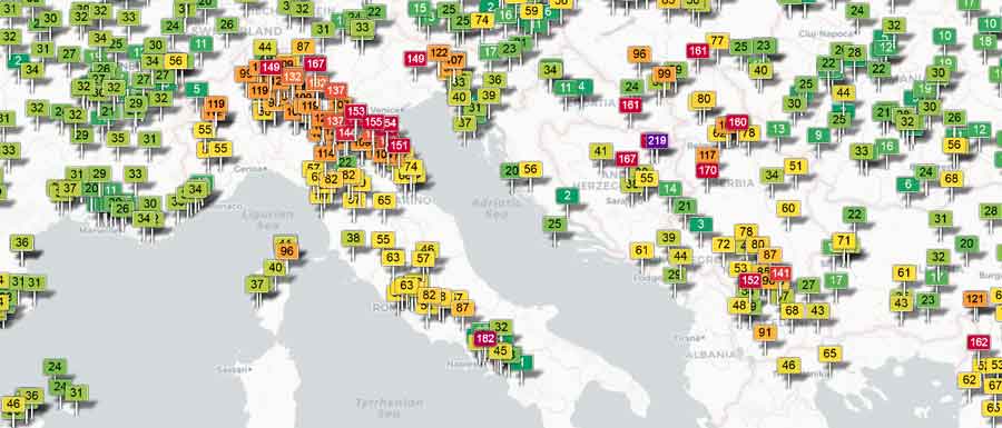 Qualità dell'aria in Italia: come misurarla con app Air Quality Index