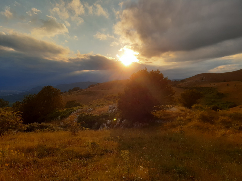 Tramonto sul SIC Montagnola molisana