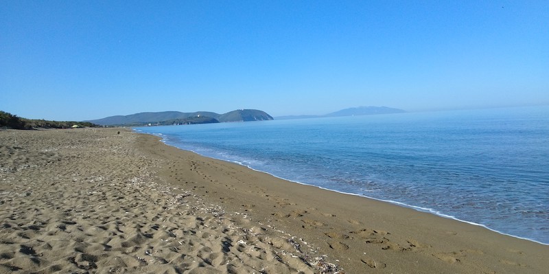 Elba e Populonia dal parco di Rimigliano