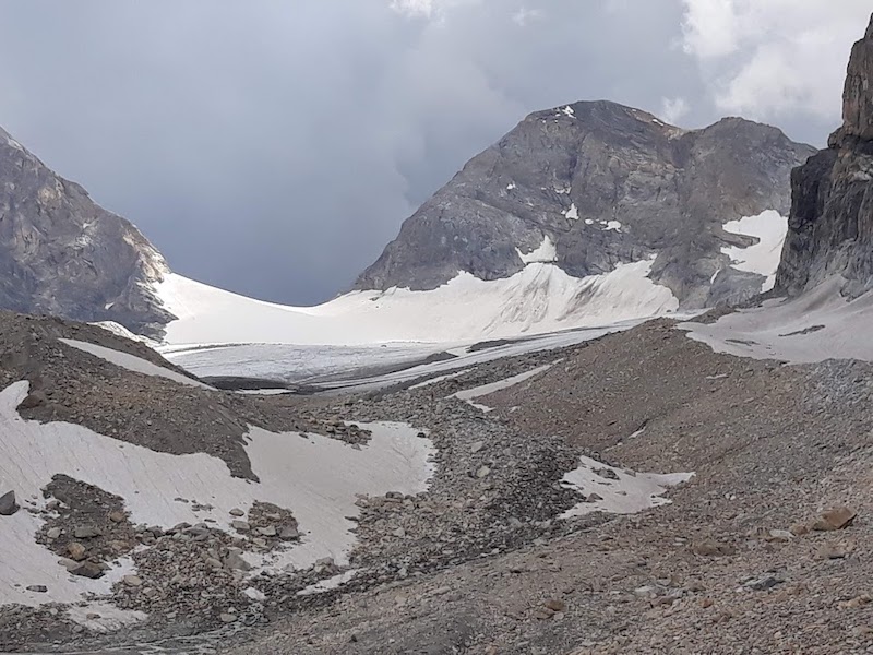 Nuvole nere sul ghiacciaio Tsanteleina -Rhemes