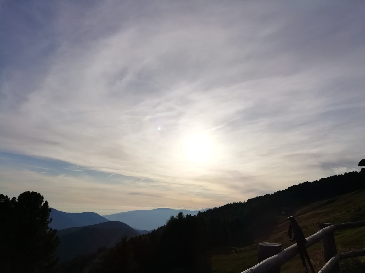 Il sole in alta montagna