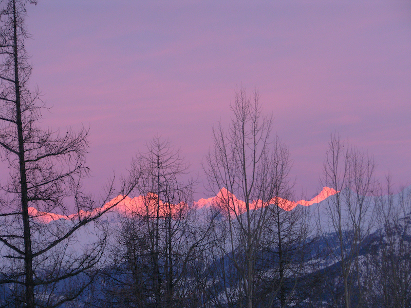 Alba sulle Grandes Jorasses