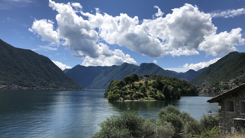 Lago di Como e isola Comacina