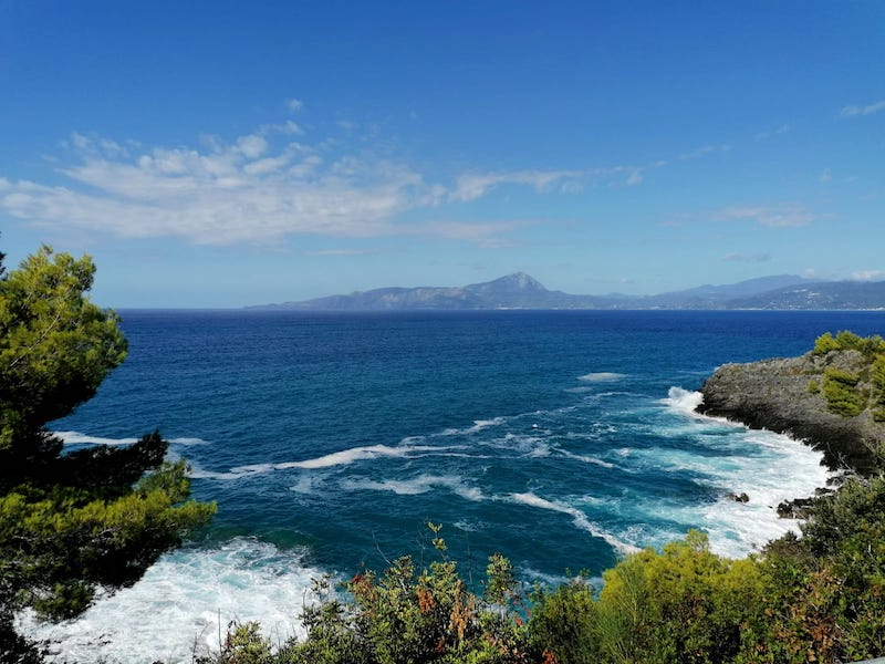 Maratea, Basilicata, sullo sfondo la Campania