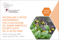 Metodologie e criteri di riferimento per la valutazione del danno ambientale ex Parte Sesta del D.lgs 152/2006