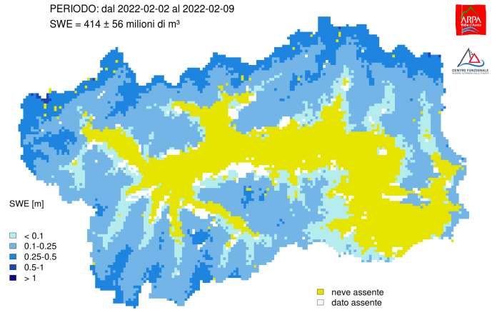 Mappa Snow Water Equivalent