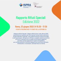 Presentazione del Rapporto Rifiuti Speciali dell’Ispra ed. 2022