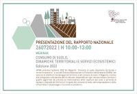 Presentazione del Rapporto Nazionale “Consumo di suolo, dinamiche territoriali e servizi ecosistemici. Edizione 2022”
