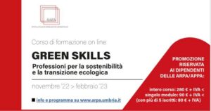 Corso Safa “Green Skills….” Promozione per le Arpa-Appa