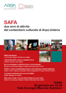 ￼SAFA, due anni di attività del contenitore culturale di Arpa Umbria