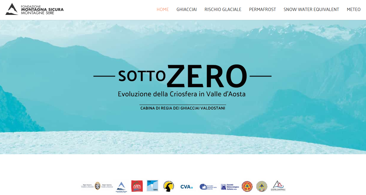 sito web SottoZERO - Valle d'Aosta