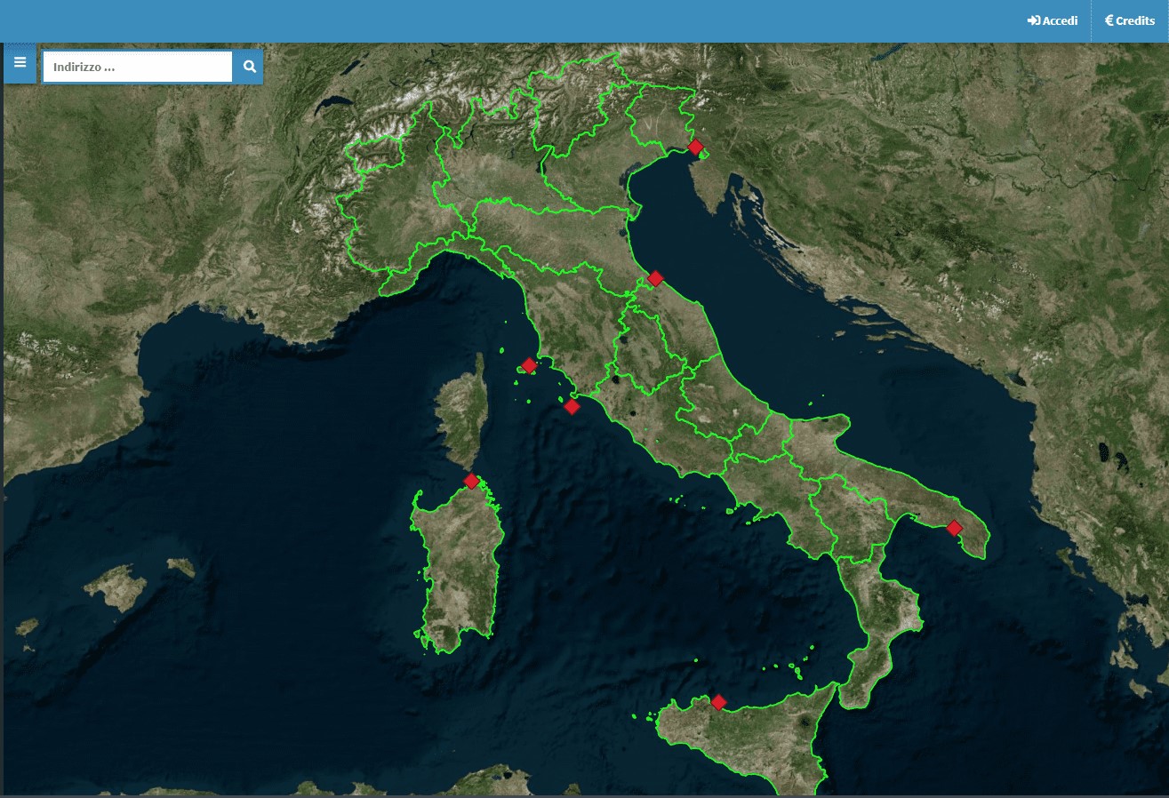 Cartografia segnalazioni Pinna nobilis