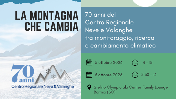 Al momento stai visualizzando 70° Centro Regionale Neve e Valanghe, dal 5 ottobre a Bormio (So) la due giorni di Arpa Lombardia